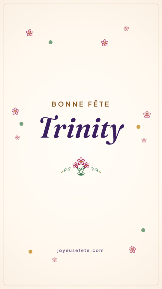Image « Bonne fête Trinity » au format story