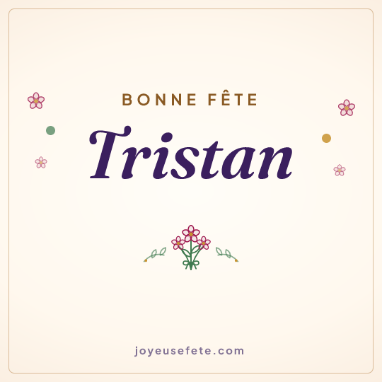 Image carrée « Bonne fête Tristan » pour WhatsApp