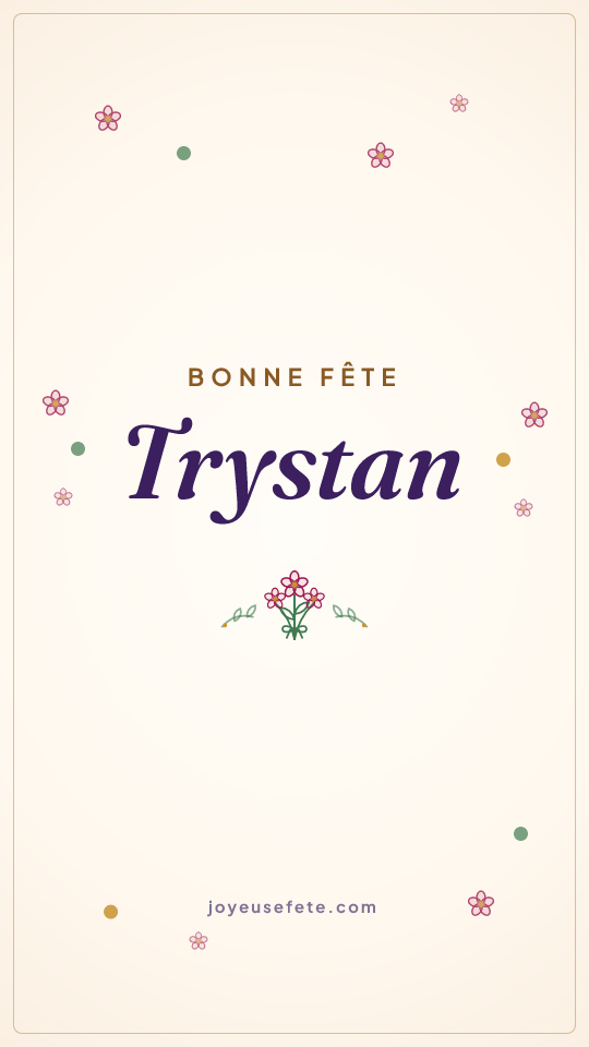 Image « Bonne fête Trystan » au format story