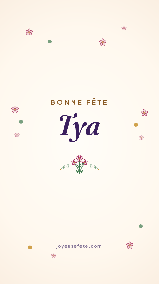 Image « Bonne fête Tya » au format story