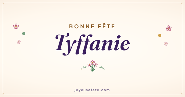 Image « Bonne fête Tyffanie » au format large