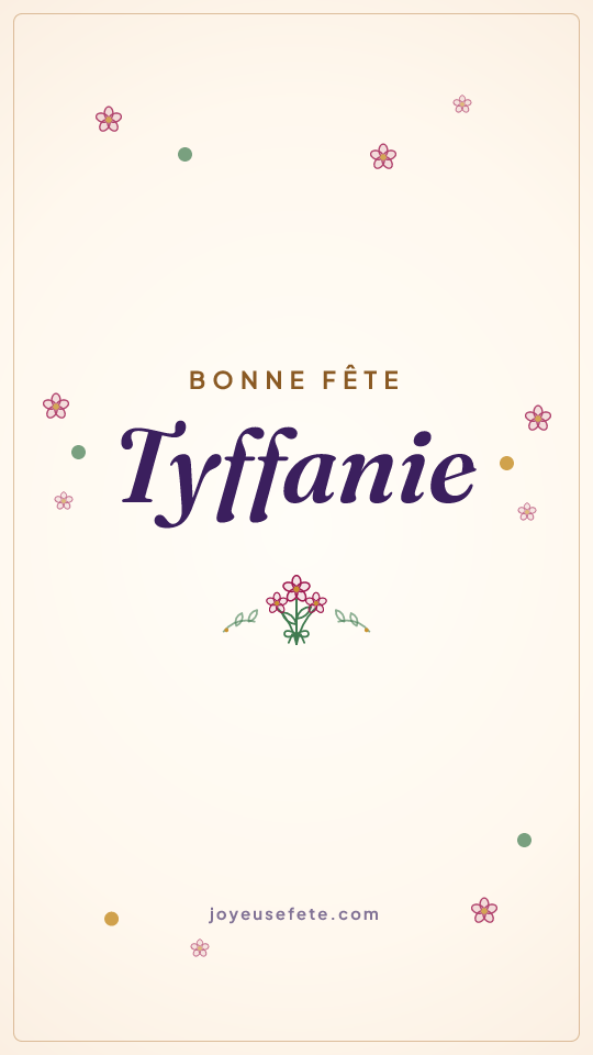 Image « Bonne fête Tyffanie » au format story