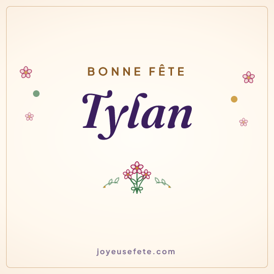 Image carrée « Bonne fête Tylan » pour WhatsApp