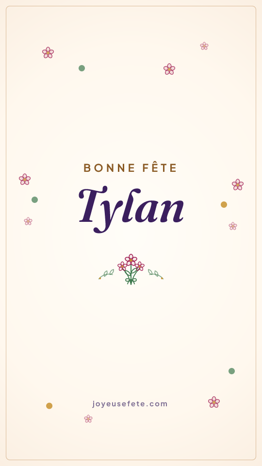 Image « Bonne fête Tylan » au format story
