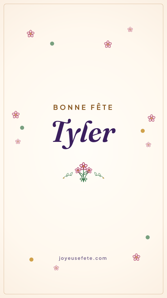Image « Bonne fête Tyler » au format story