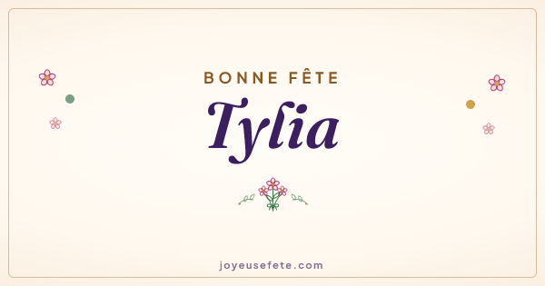Image « Bonne fête Tylia » au format large