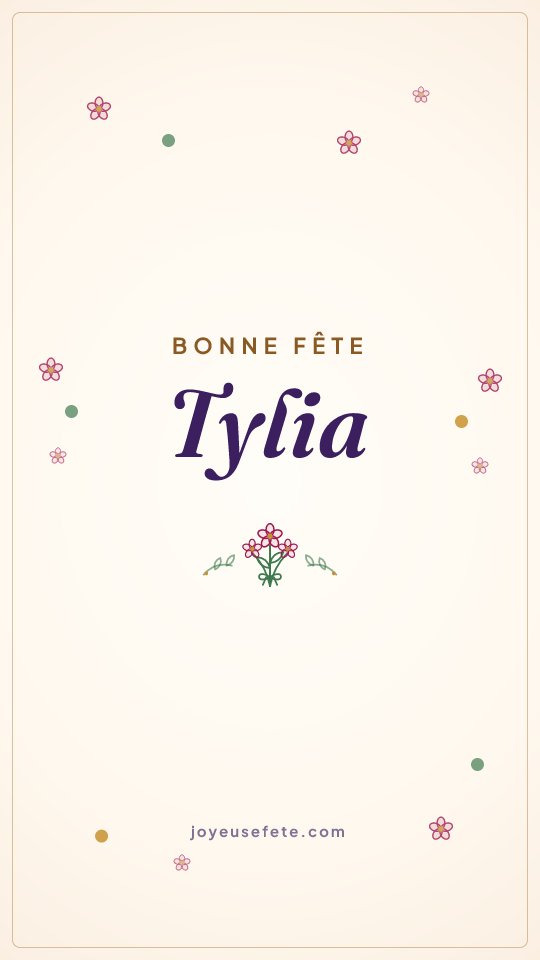 Image « Bonne fête Tylia » au format story