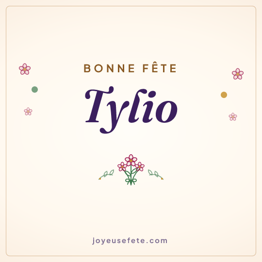 Image carrée « Bonne fête Tylio » pour WhatsApp