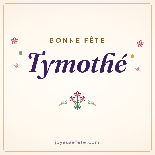Image carrée « Bonne fête Tymothé » pour WhatsApp