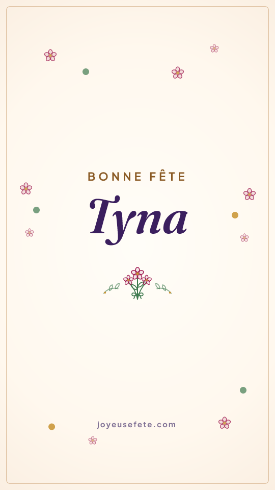 Image « Bonne fête Tyna » au format story