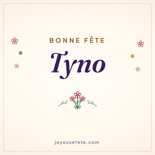 Image carrée « Bonne fête Tyno » pour WhatsApp