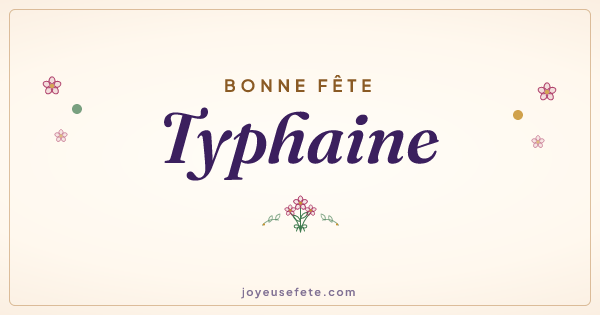 Image « Bonne fête Typhaine » au format large
