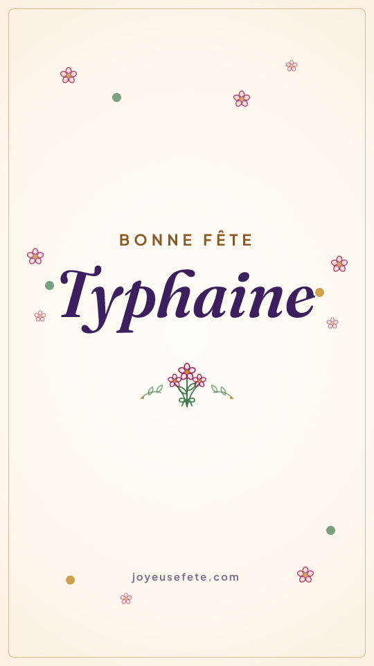 Image « Bonne fête Typhaine » au format story