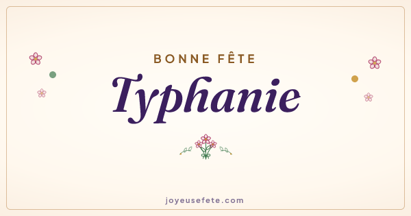 Image « Bonne fête Typhanie » au format large