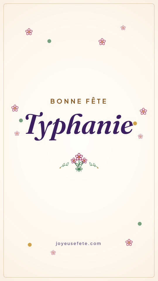 Image « Bonne fête Typhanie » au format story