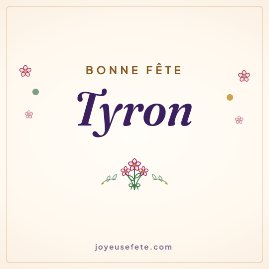 Image carrée « Bonne fête Tyron » pour WhatsApp