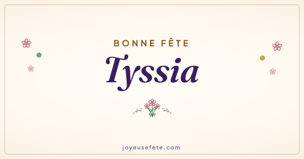 Image « Bonne fête Tyssia » au format large