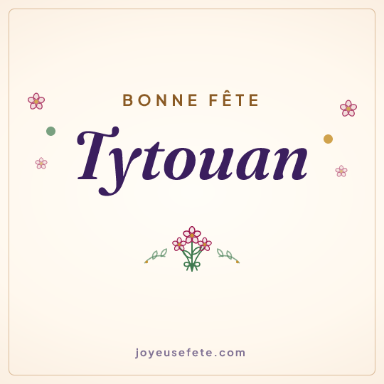 Image carrée « Bonne fête Tytouan » pour WhatsApp
