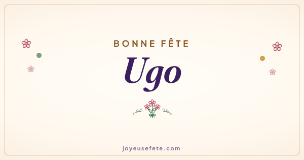 Image « Bonne fête Ugo » au format large