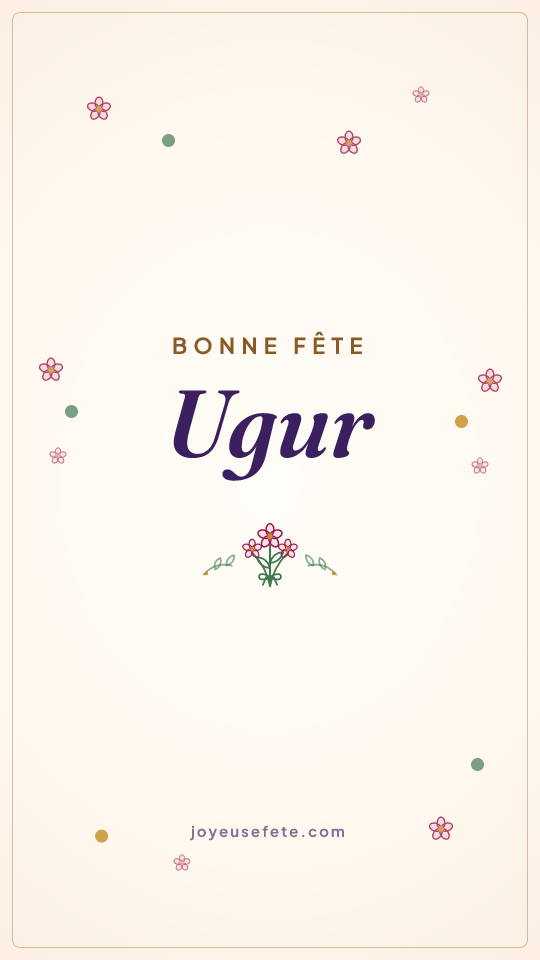 Image « Bonne fête Ugur » au format story