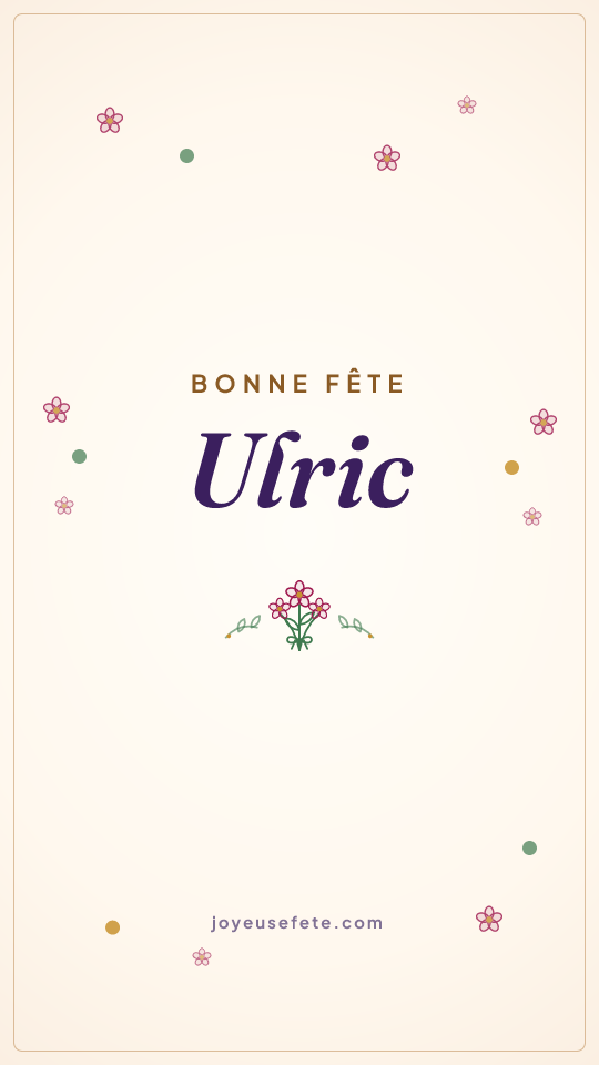 Image « Bonne fête Ulric » au format story