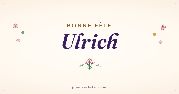 Image « Bonne fête Ulrich » au format large