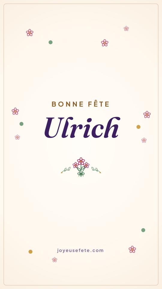 Image « Bonne fête Ulrich » au format story