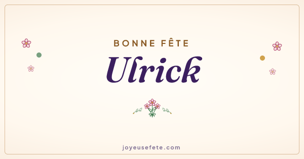 Image « Bonne fête Ulrick » au format large