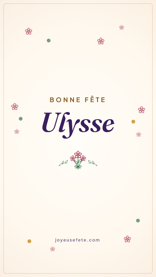 Image « Bonne fête Ulysse » au format story