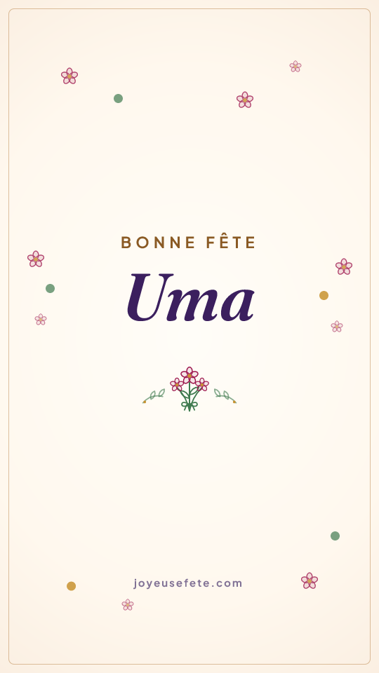 Image « Bonne fête Uma » au format story