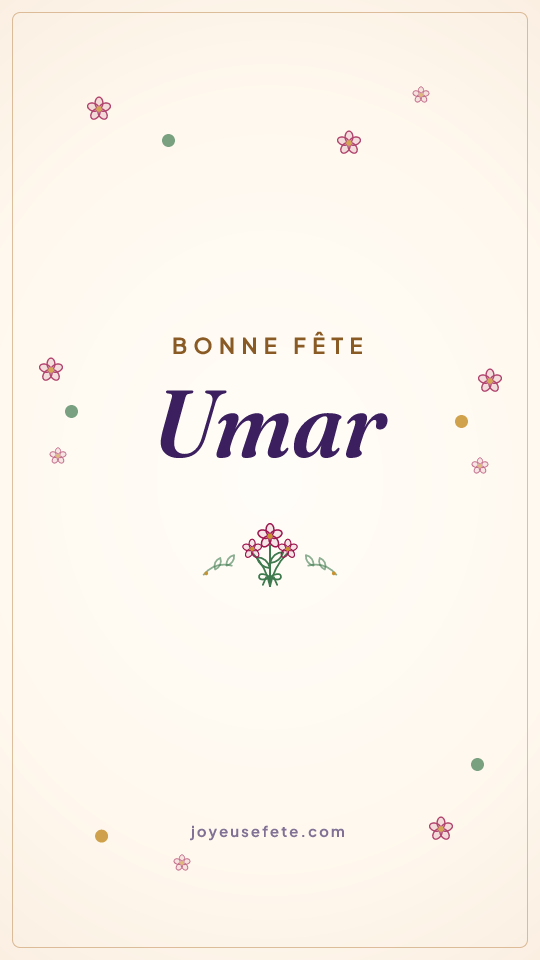 Image « Bonne fête Umar » au format story