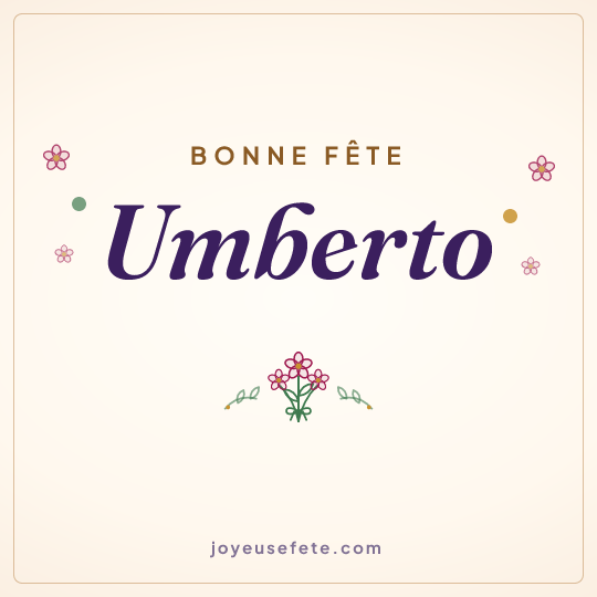 Image carrée « Bonne fête Umberto » pour WhatsApp