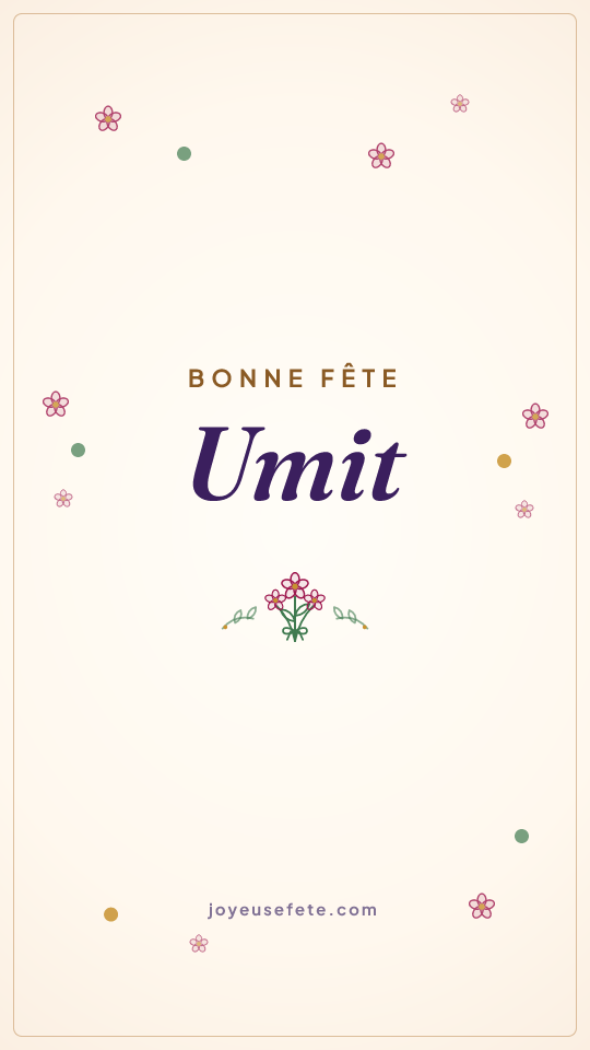 Image « Bonne fête Umit » au format story
