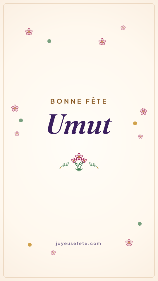 Image « Bonne fête Umut » au format story
