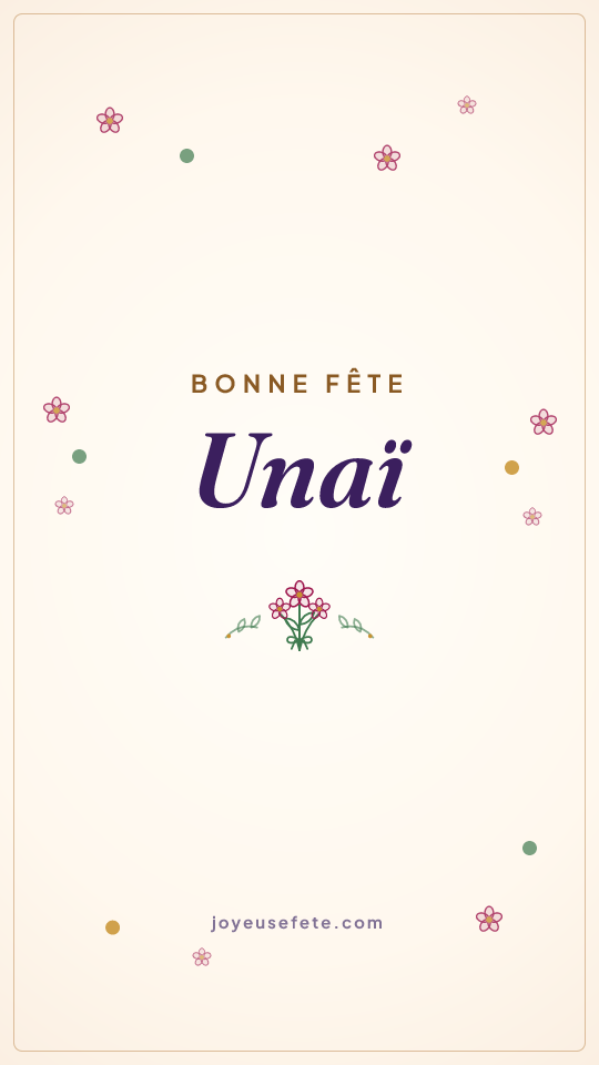 Image « Bonne fête Unaï » au format story