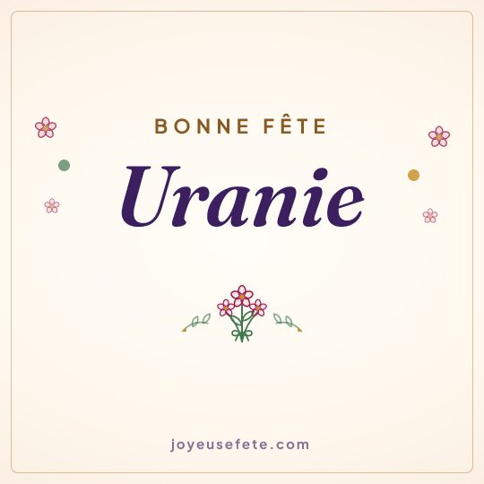 Image carrée « Bonne fête Uranie » pour WhatsApp