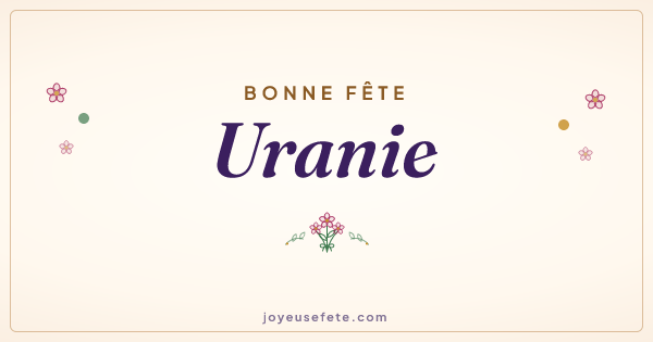 Image « Bonne fête Uranie » au format large