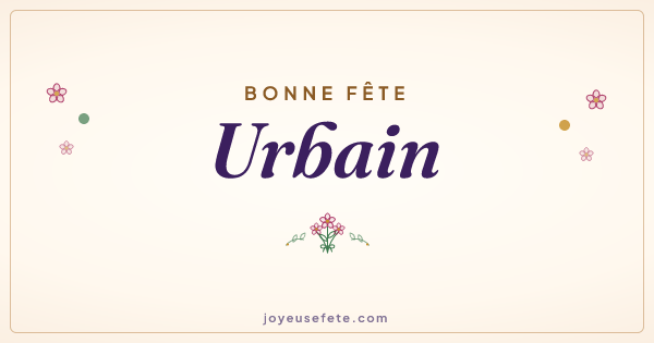 Image « Bonne fête Urbain » au format large