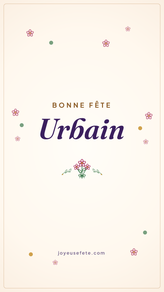 Image « Bonne fête Urbain » au format story