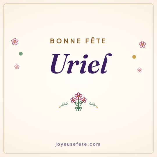 Image carrée « Bonne fête Uriel » pour WhatsApp