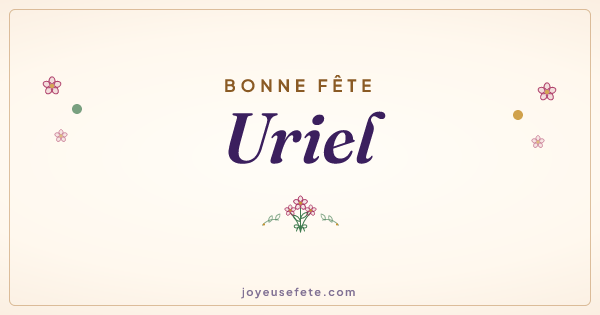 Image « Bonne fête Uriel » au format large