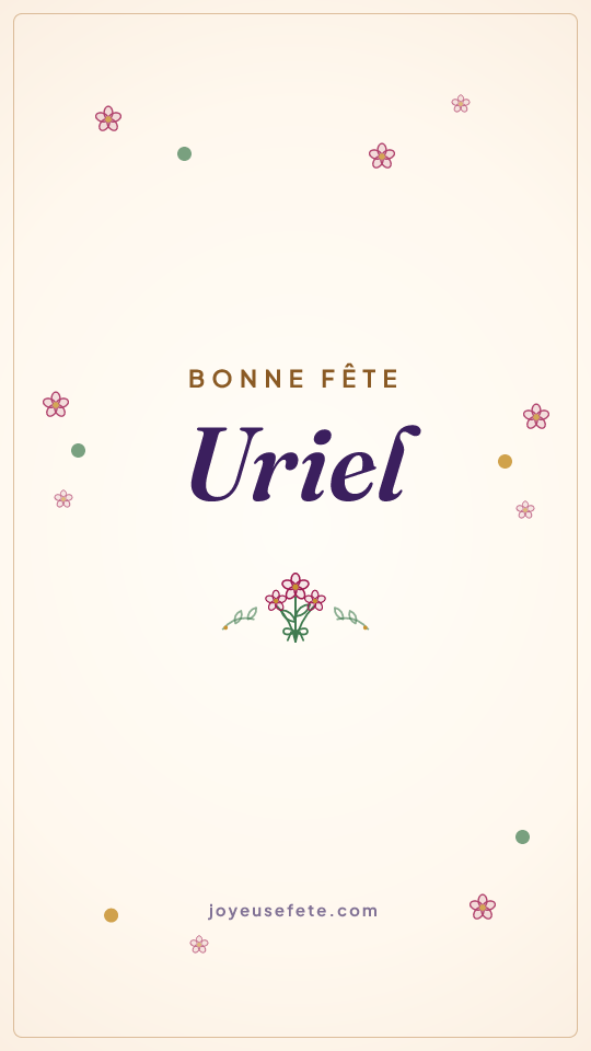 Image « Bonne fête Uriel » au format story