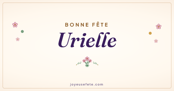 Image « Bonne fête Urielle » au format large