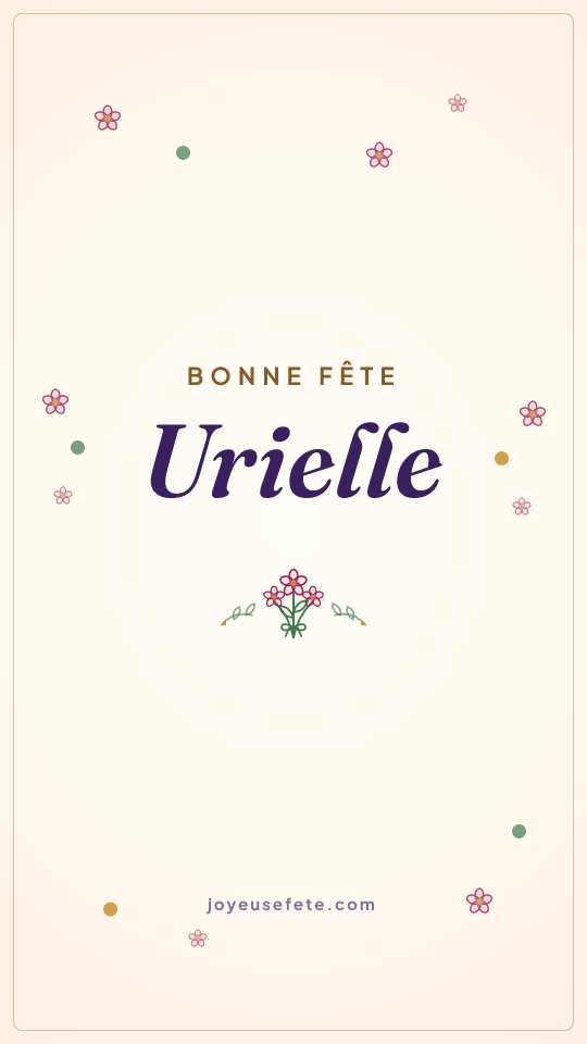Image « Bonne fête Urielle » au format story