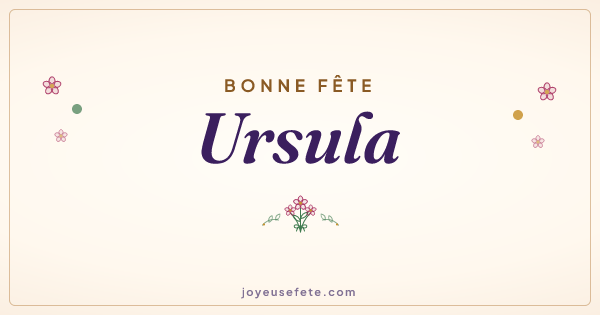 Image « Bonne fête Ursula » au format large