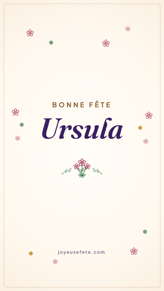 Image « Bonne fête Ursula » au format story
