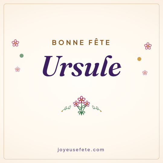 Image carrée « Bonne fête Ursule » pour WhatsApp