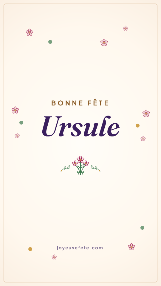 Image « Bonne fête Ursule » au format story