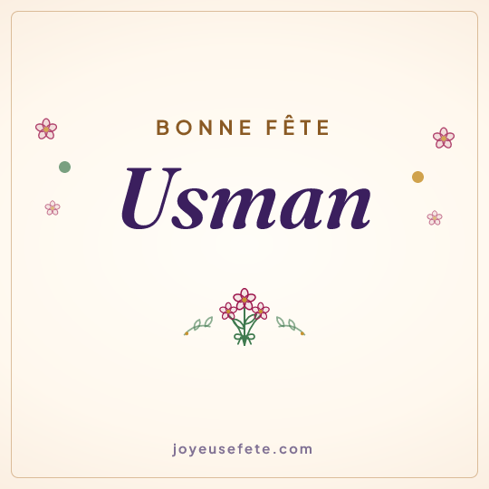 Image carrée « Bonne fête Usman » pour WhatsApp