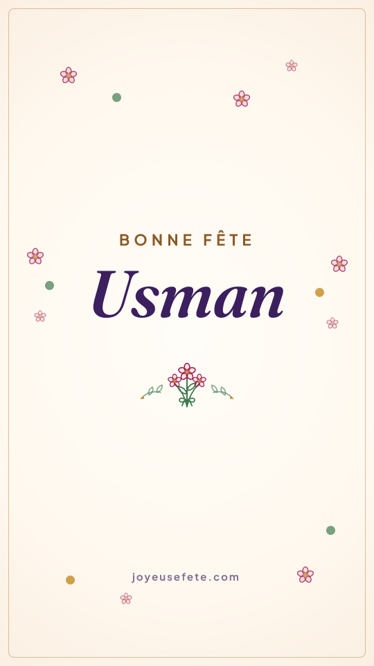 Image « Bonne fête Usman » au format story